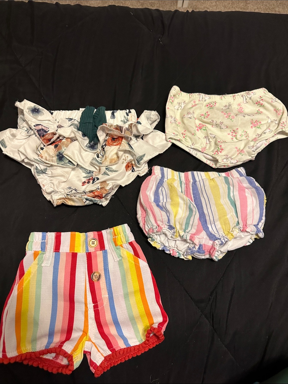 Kids Rainbow Stripe Shorts | Multicolor Toddler Bottoms